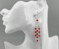 długie kolczyki koral czerwony