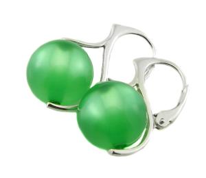 ARSYLION zielone kolczyki kule Lucido Polaris mantide 658