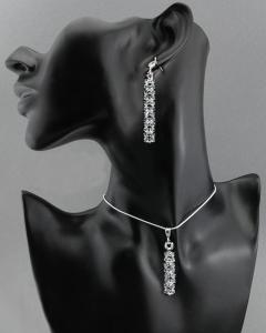 komplet z oryginalnymi kryształkami Crystal