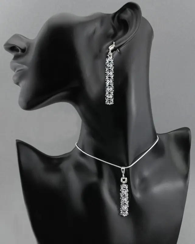 komplet z oryginalnymi kryształkami Crystal
