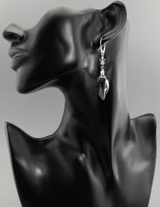 kolczyki z oryginalnymi kryształami new leaf Crystal