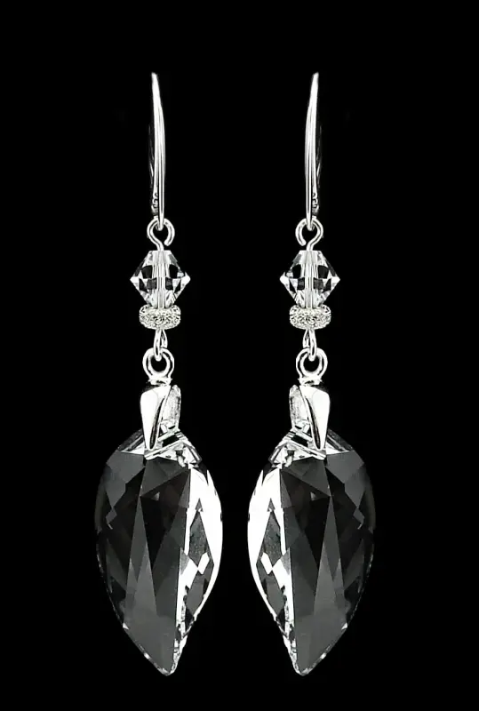 kolczyki z oryginalnymi kryształami new leaf Crystal