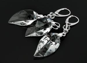 ARSYLION kryształowy komplet z kryształami Crystal New Leaf w srebrze 525