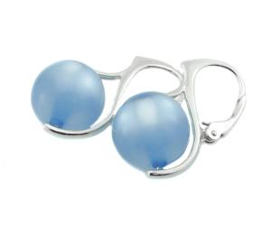 kolczyki lucido polaris kule 12mm light sapphire