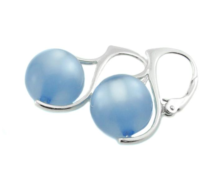 kolczyki lucido polaris kule 12mm light sapphire