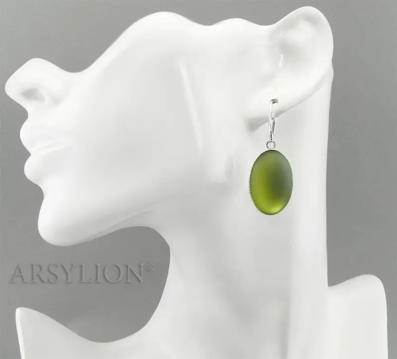 kolczyki oliwkowe lunasoft olivine