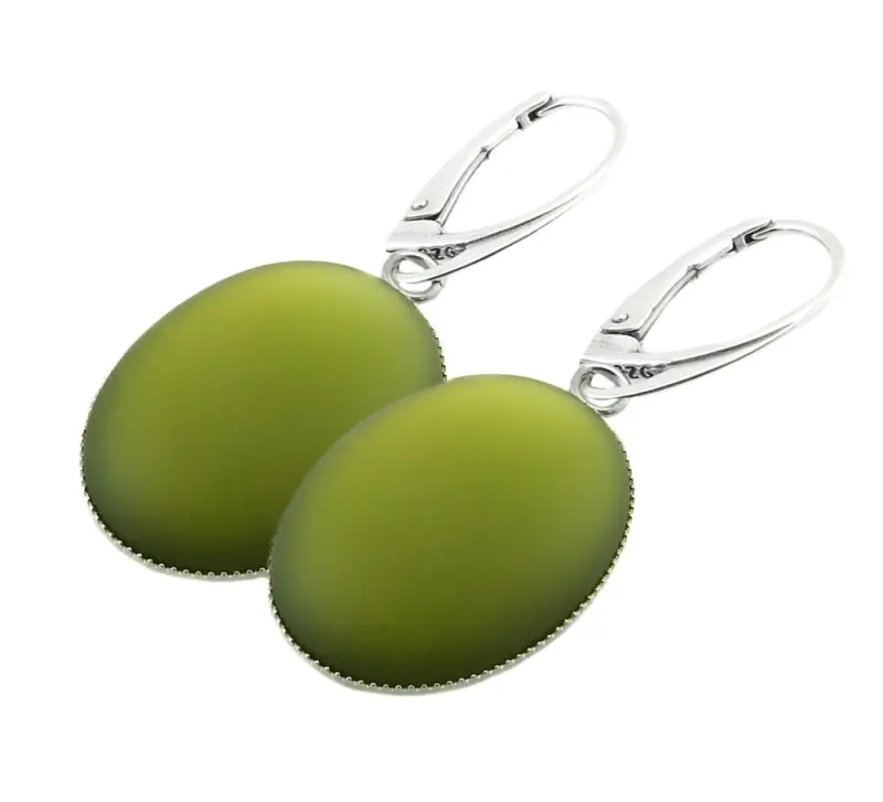 kolczyki oliwkowe lunasoft olivine