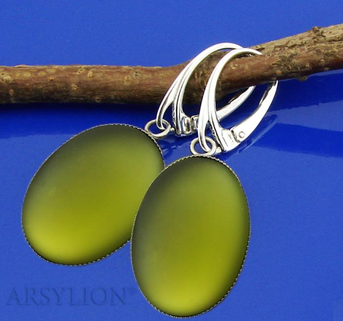 kolczyki oliwkowe lunasoft olivine