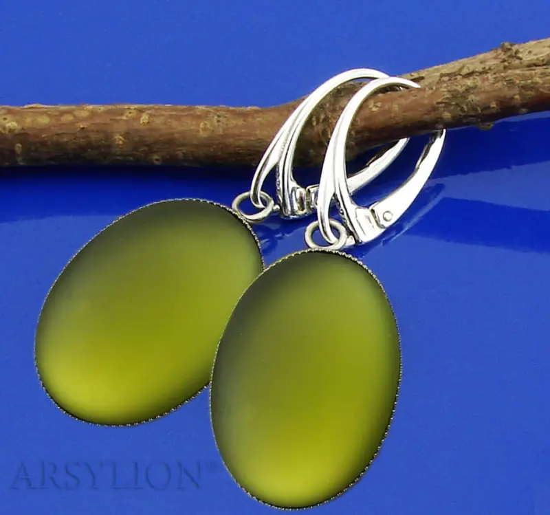 kolczyki oliwkowe lunasoft olivine