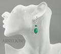 zielone kolczyki emerald krople jablonex