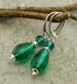 zielone kolczyki emerald krople jablonex