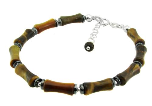 srebrna bransoletka tygrysie oko klepsydry