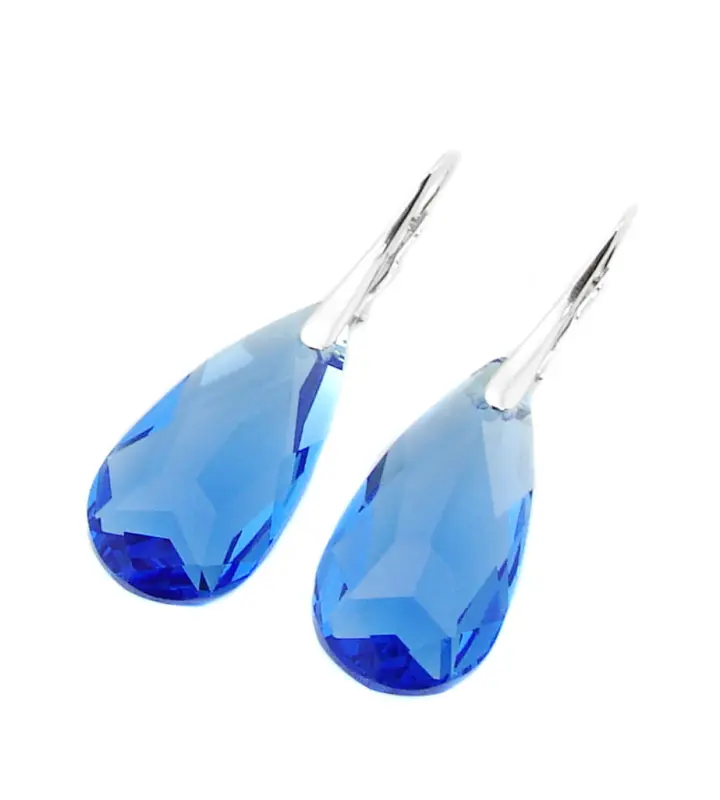 szafirowe kolczyki teardrop medium sapphire jablonex