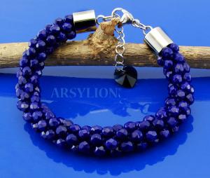 bransoletka wężowa dark indigo fire polish navy blue
