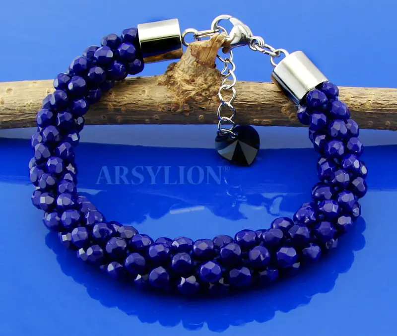 bransoletka wężowa dark indigo fire polish navy blue