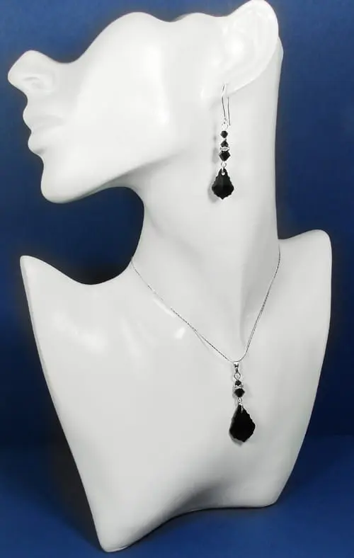 Komplet kryształ Swarovski Elements Jet
