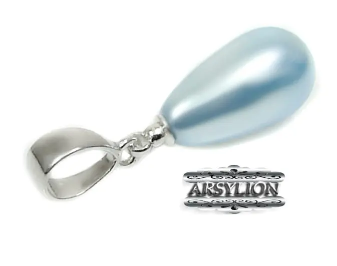 Zawieszka perła kryształ Swarovski Elements Light Blue