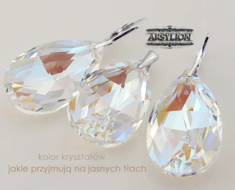 Komplet kryształ Swarovski Elements Blue AB
