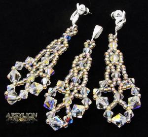 Komplet kryształ Swarovski Elements Crystal AB