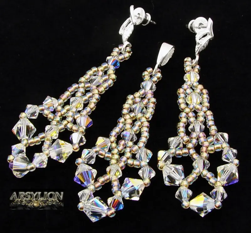 Komplet kryształ Swarovski Elements Crystal AB