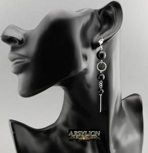 Kolczyki perła Swarovski Elements Mystic Black