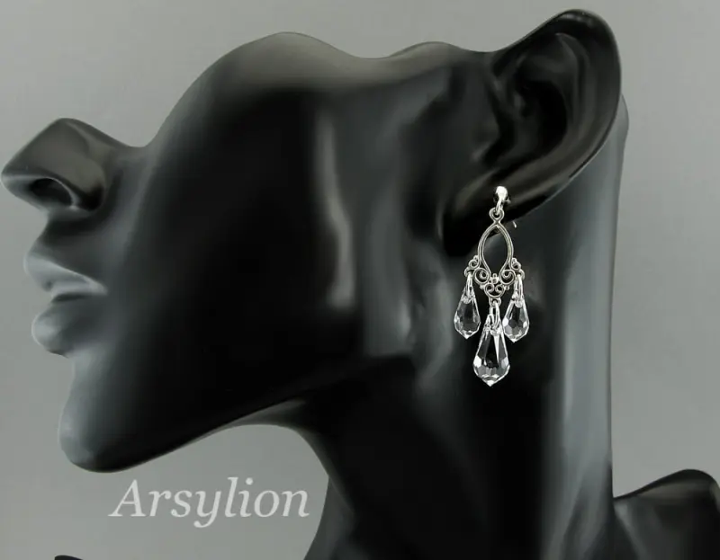 koczyki z kryształkami Swarovski crystal drop