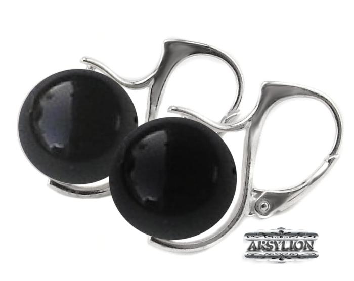 Kolczyki kryształ Swarovski Elements Mystic Black