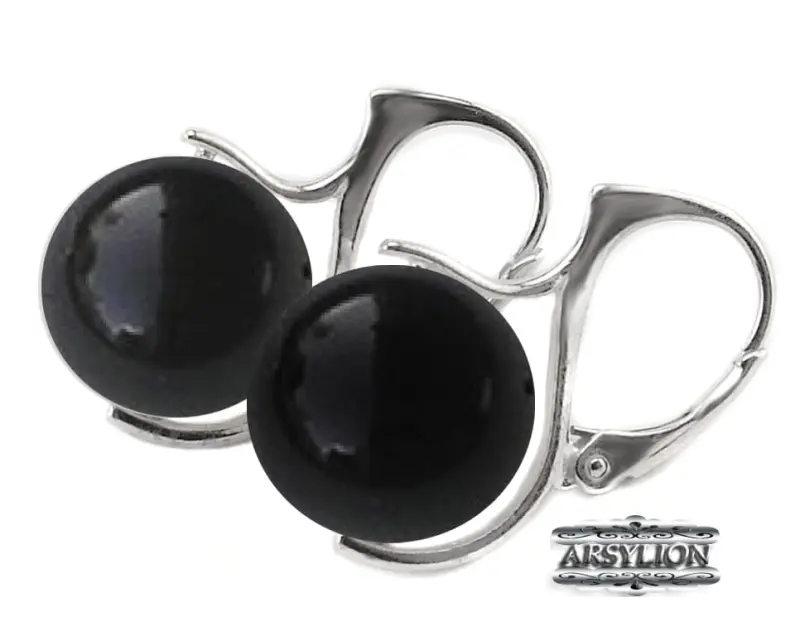 Kolczyki kryształ Swarovski Elements Mystic Black