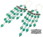  ARSYLION orientalne kolczyki Emerald AB długie 330