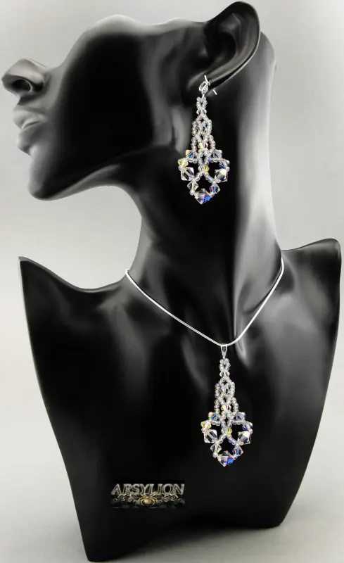 Komplet kryształ Swarovski Elements Crystal AB