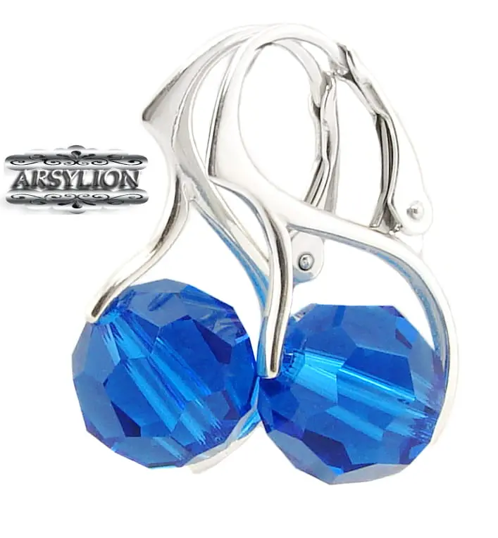 Kolczyki kryształ Swarovski Elements Capri Blue