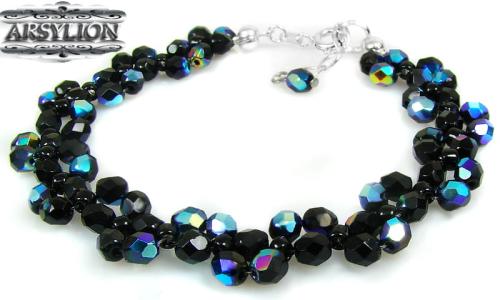 Bransoletka czarna Jet AB