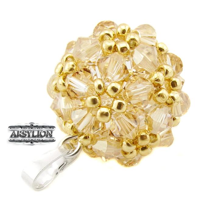 Zawieszka kryształ Swarovski Elements Golden Shadow