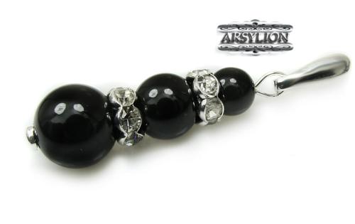 Zawieszka perła kryształ Swarovski Elements Mysic Black