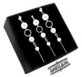 Komplet perła Swarovski Elements White