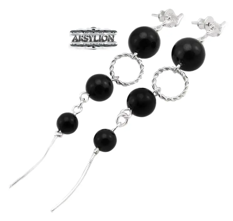Kolczyki kryształ Swarovski Elements Mystic Black