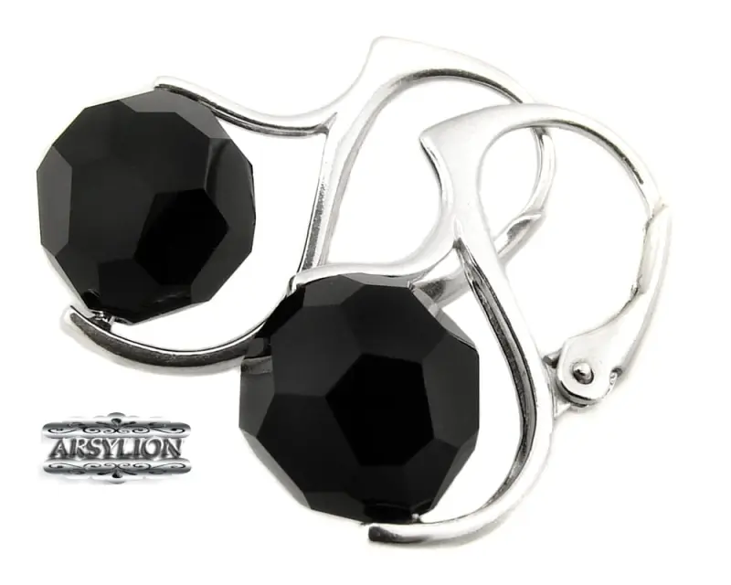 Kolczyki kryształ Swarovski Elements Jet