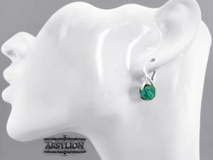 Kolczyki kryształ Swarovski Elements Emerald