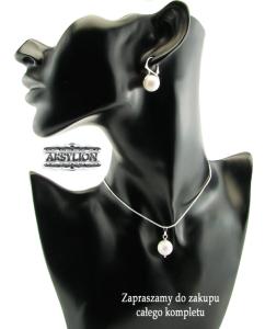 Komplet perła kryształ Swarovski Elements Pearlescent White