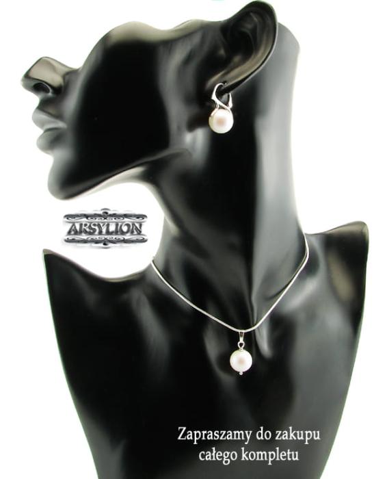 Komplet perła kryształ Swarovski Elements Pearlescent White