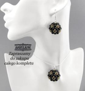 Komplet perła Swarovski Elements Mystic Black