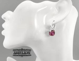Kolczyki kryształ Swarovski Elements Amethyst