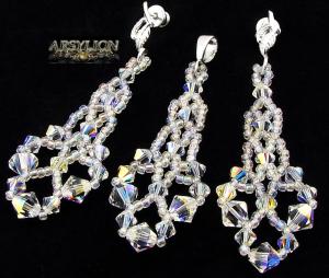Komplet kryształ Swarovski Elements Crystal AB