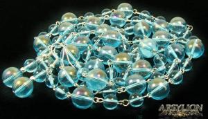  ARSYLION turkusowe opalizujące korale kolczyki 163